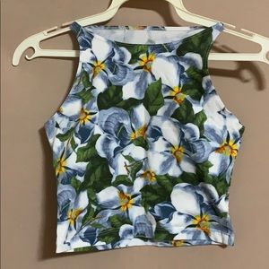 Tropical Floral Crop Top